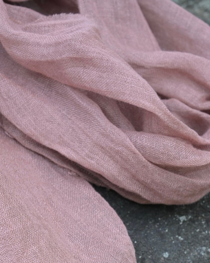 手染め 麻100% 麻布｜桜（植物染め）｜futashiba248 Linen textile