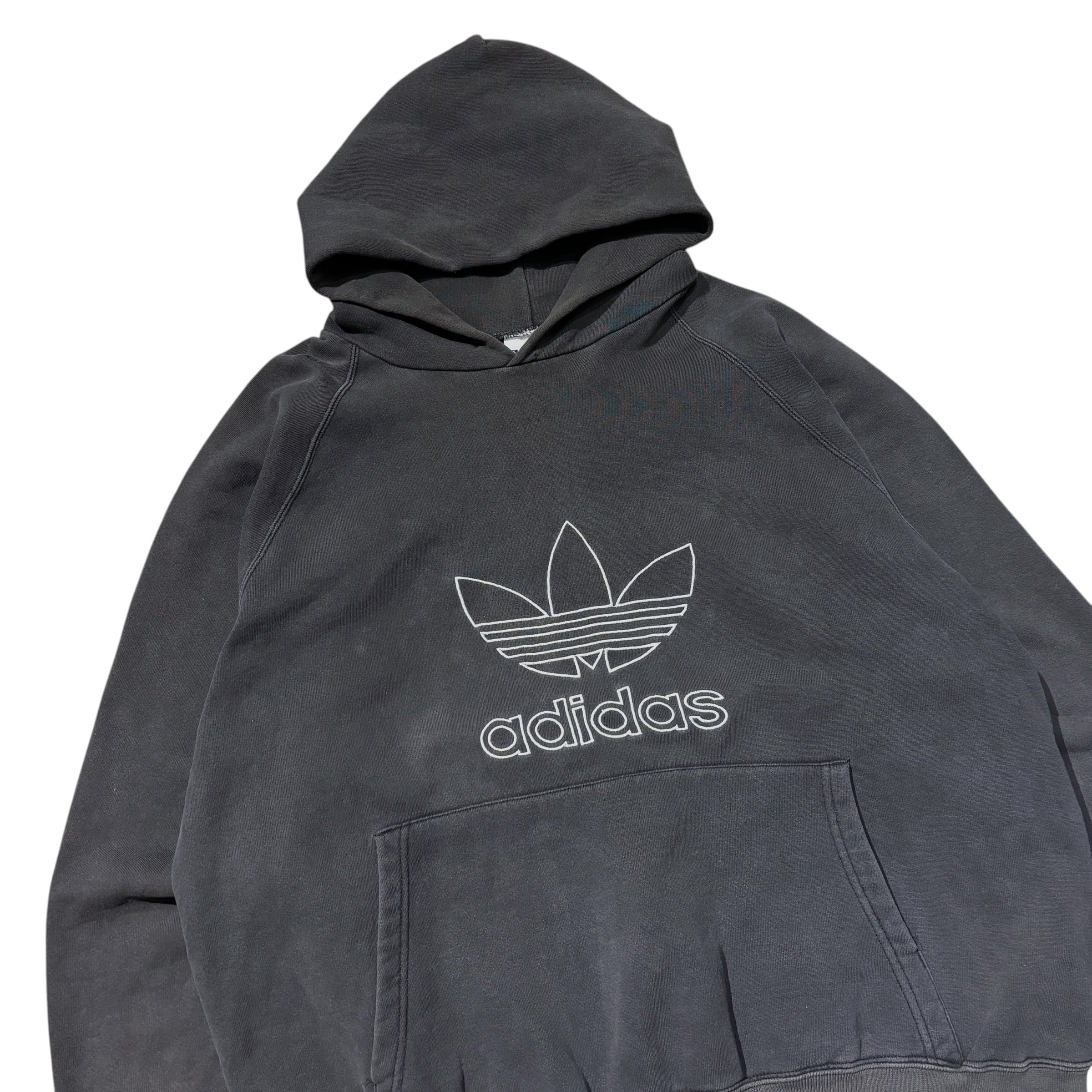 80's USA製 adidas 刺繍ロゴ Heavy Sweat Parka L / アディダス 80's USA製 adidas 刺繍ロゴ Heavy Sweat Parka L / アディダス