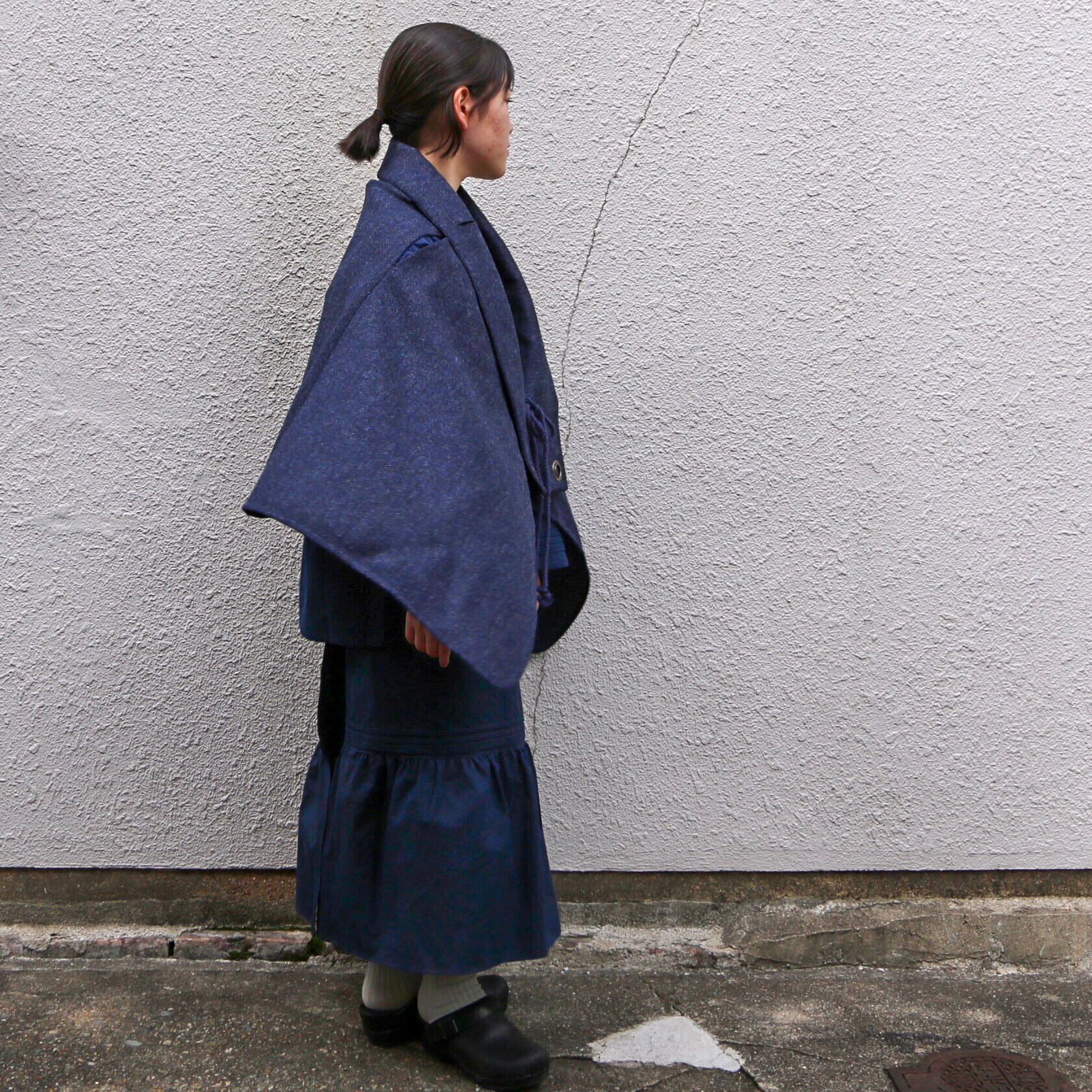 ASEEDONCLOUD/アシードンクラウド hyoryushi wrap skirt #212402 Navy