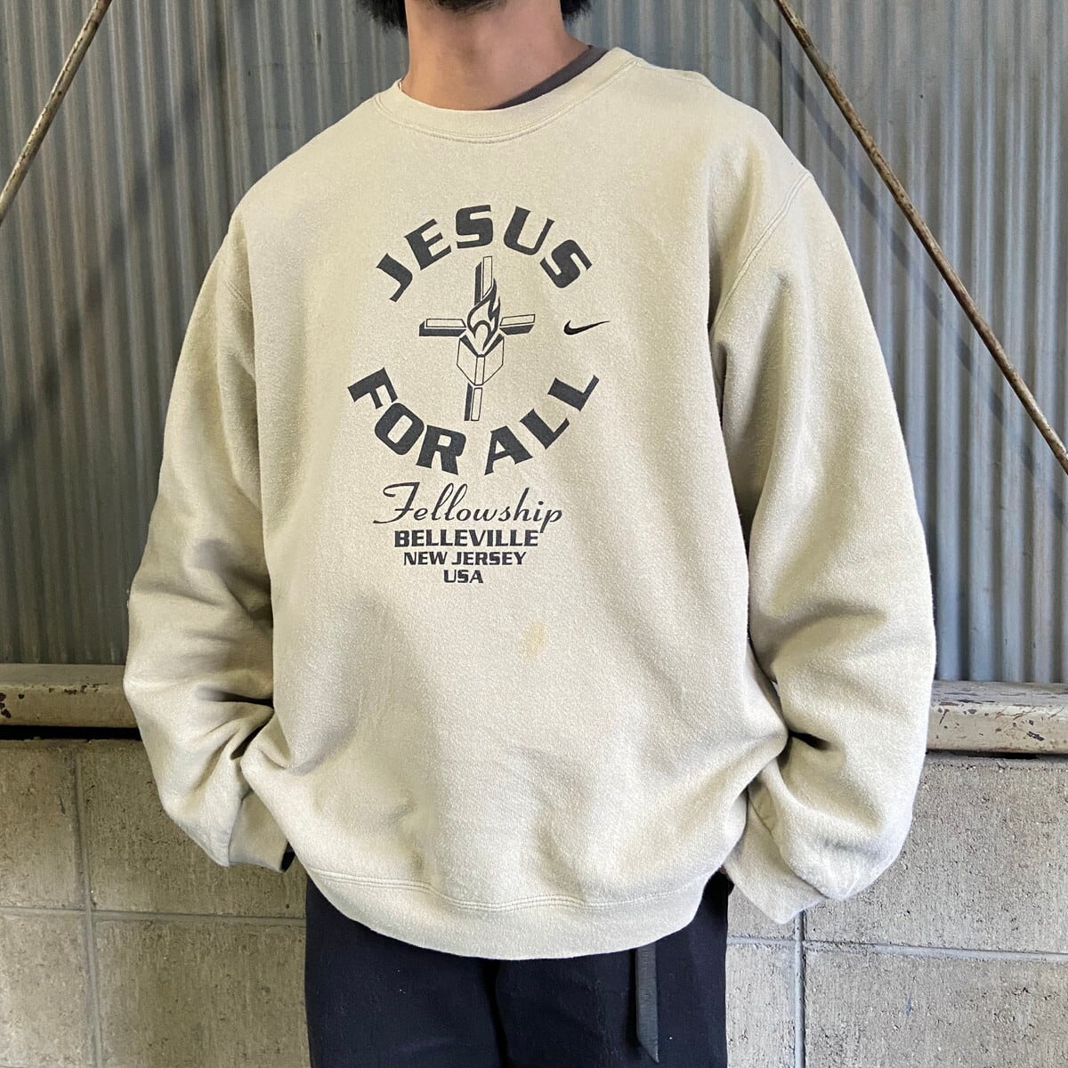 90〜00年代 NIKE ナイキ JESUS FOR ALL スウェット トレーナー メンズL ...