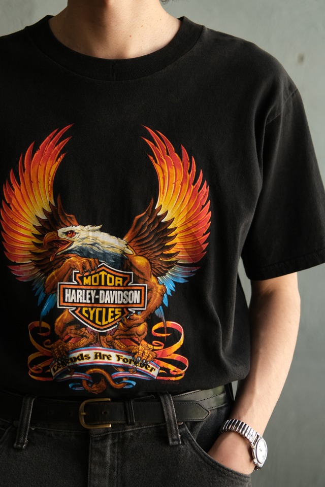 Utah／90's "Harley-Davidson" print t-shirt