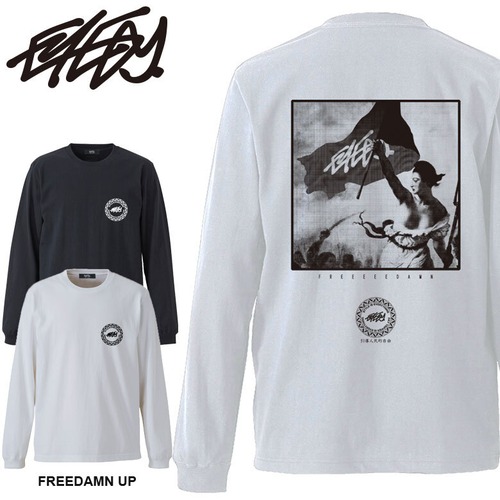 【eye-ltm093】EYEDY アイディー 大きいサイズ メンズ ロングtシャツ ロンt FREEDAMN UP ブランド M L XL XXL XXXL