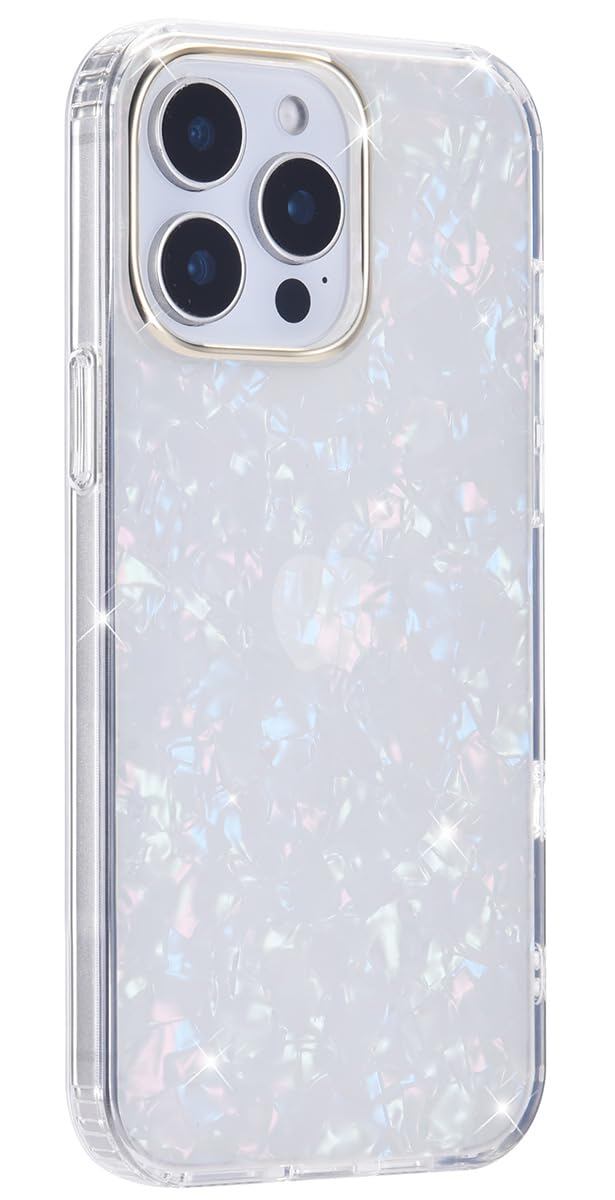 【努力特価】for iPhone 12 Pro Max ケース キラキラ 貝殻柄 クリア 韓国 いphone12ProMax ケース ゴールドメッキ 可愛い おしゃれ B-12ProMax-XC
