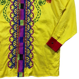 GIANNI VERSACE silk switching decorative shirt