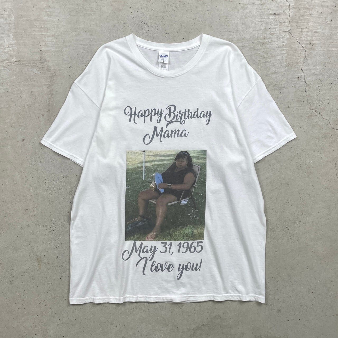 00年代 UNKNOWN フォトプリントTシャツ 誰やねんT メンズXL 古着 00s 
