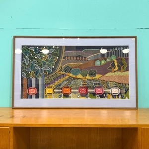 手刺繍のアートフレーム