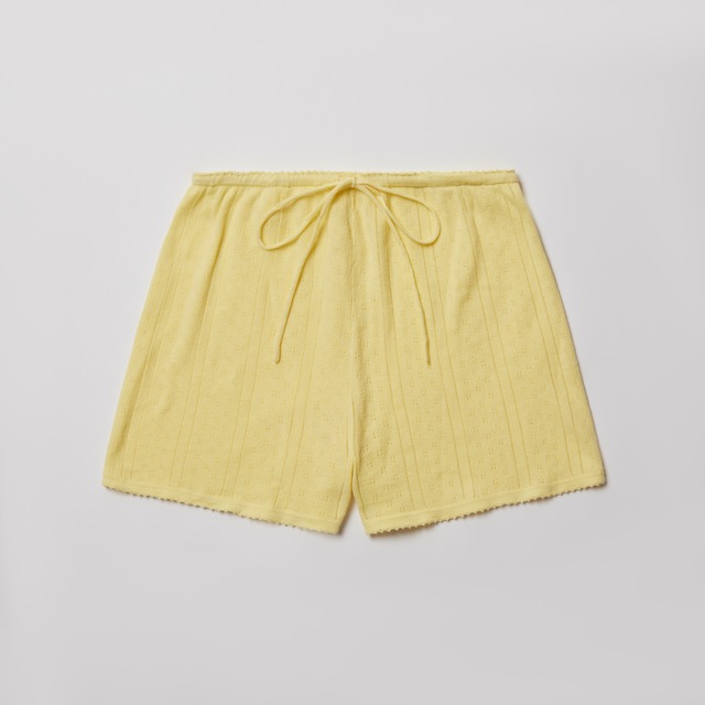 Eyelet shorts/yellow