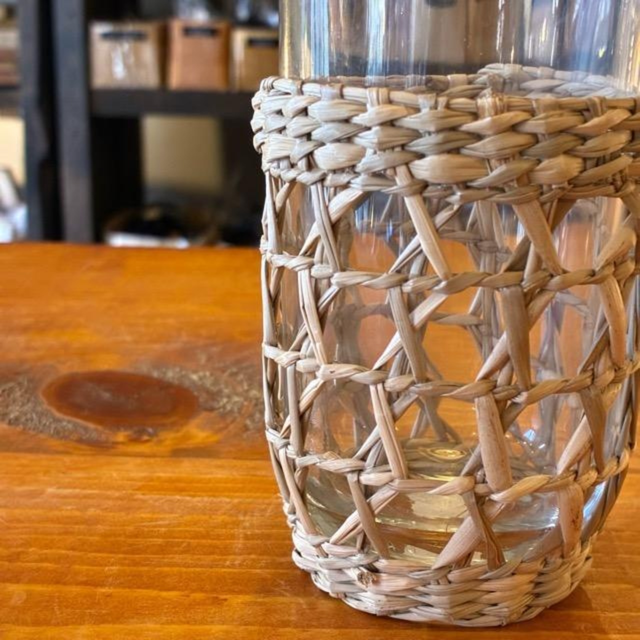Vietnam Tumbler with Igusa Cover, 300ml, Vietnam, with Igusa Cover, Cup, Glass, Water Glass