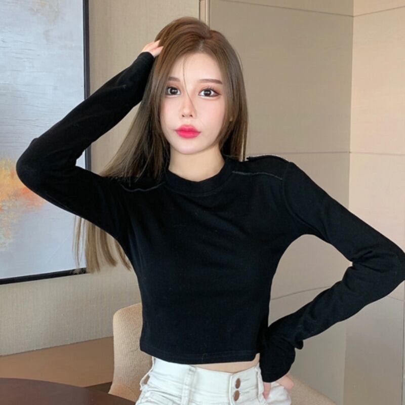 スリム長袖スリーブTシャツ シャツ オータムトップス ロング 秋物 YY-ファッション99113993045