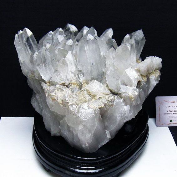 4.4Kg 水晶 クラスター 原石 ブラジル ミナスジェライス州 コリント産 レムリアンシード 一点物 台座付属 192-700