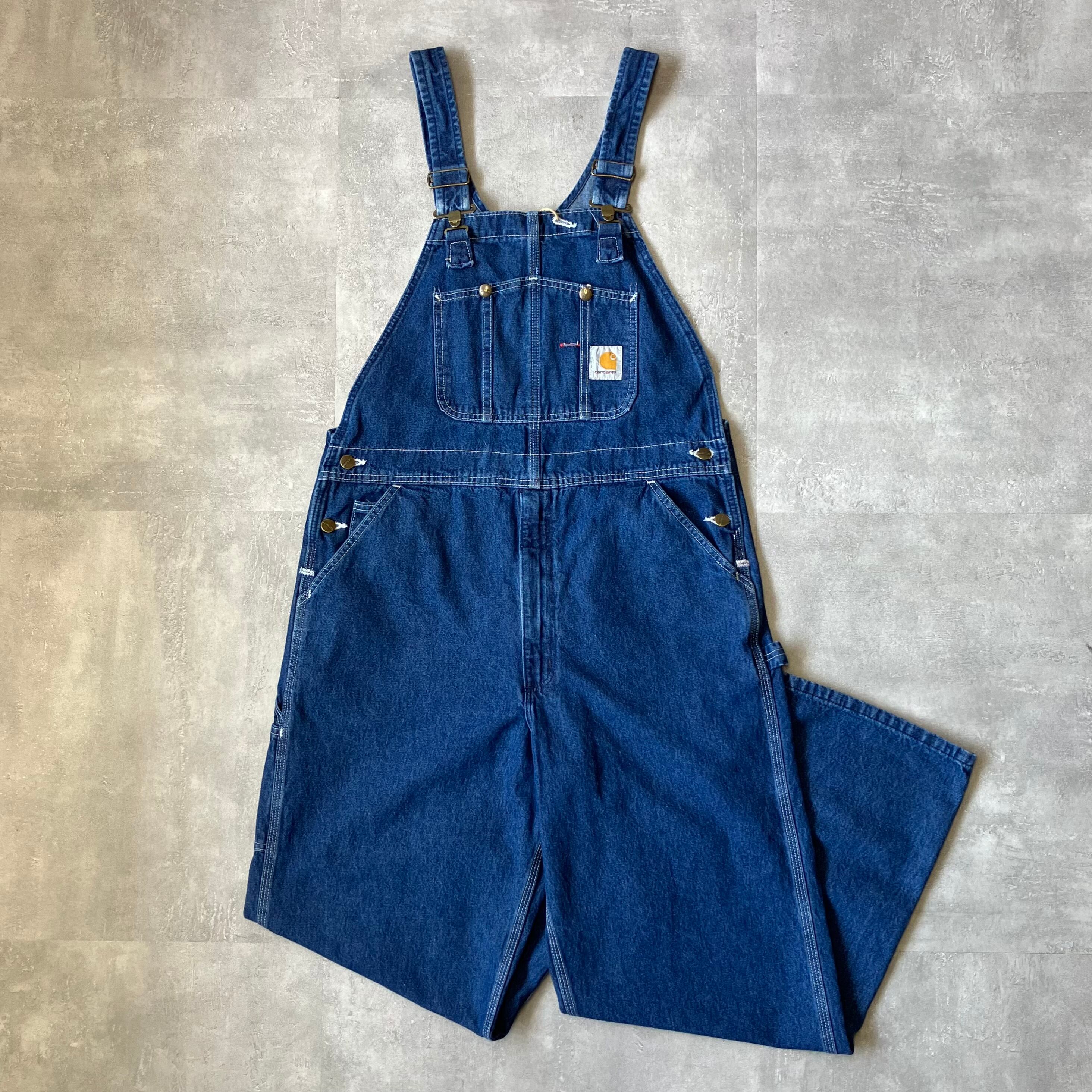 《実寸w37l30》Carhartt カーハート オーバーオール デニム No.3466