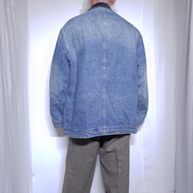 1990s Ralph Lauren Polo Country Blanket Lined Denim Chore Jacket