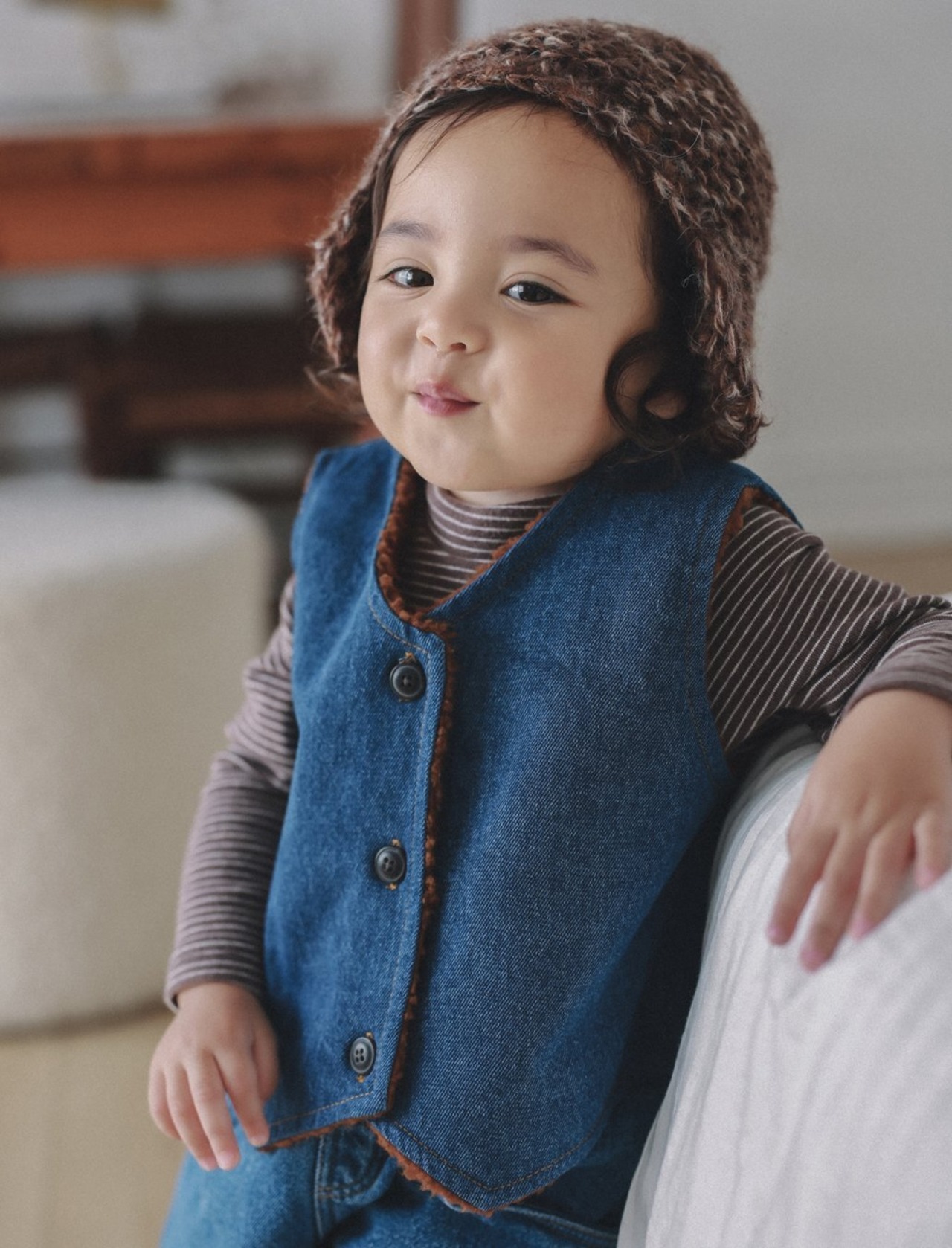 ONU［取寄］dumble denim vest 26winter