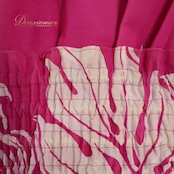 フラダンス 衣装 パウスカート エムエムジェイ ピンク系 MMJ 日本製 ツーカラー ティアレ柄 プルメリア柄 モンステラ柄 シングル かわいい 華やか 鮮やか 明るい 白 ハワイアン アロハ ハワイアンプリント フラ ダンス レッスン 練習 おしゃれ