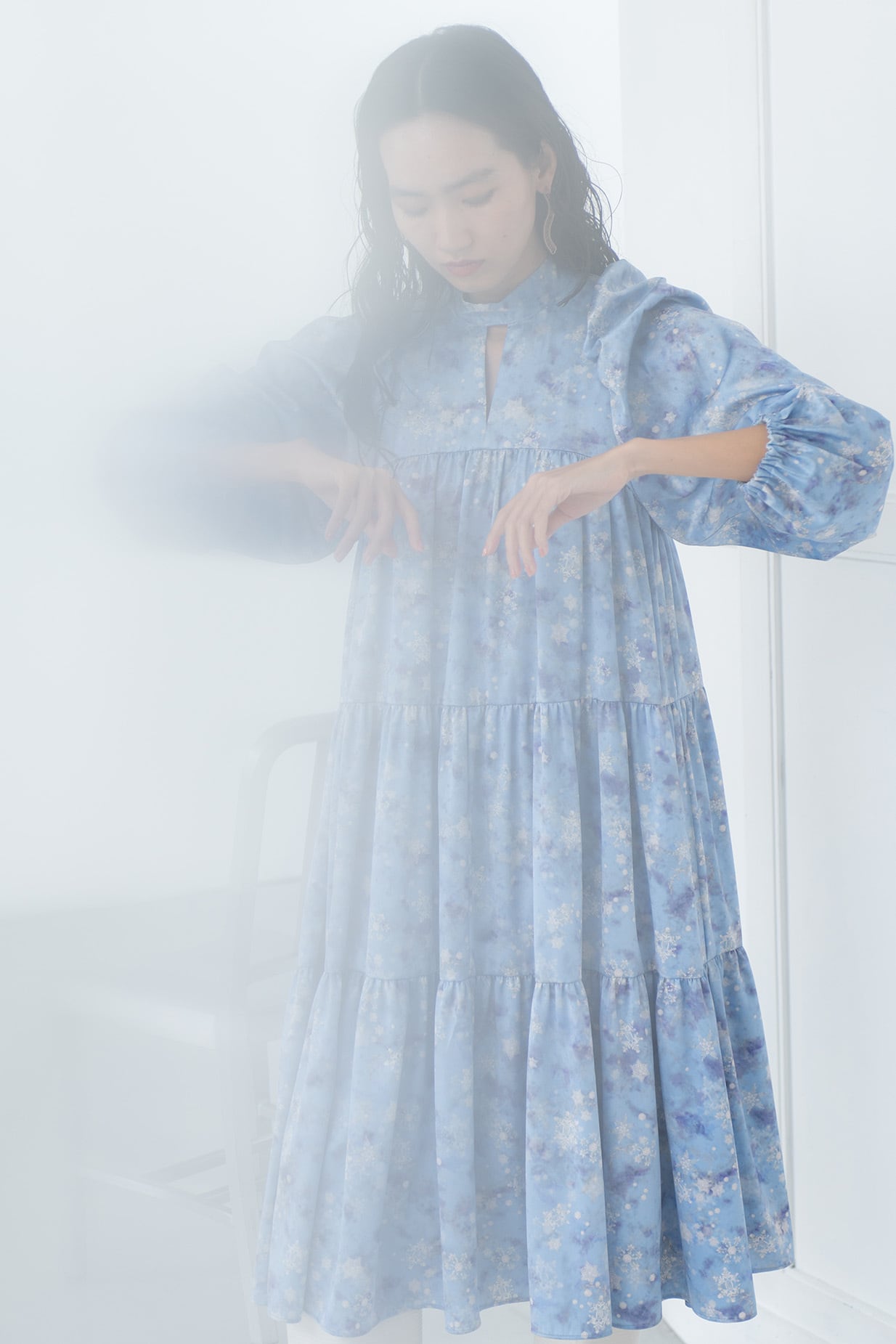 スーツ・フォーマル・ドレス Arobe  Flake Embroidery Tired Dress Arobe Snow Flake Embroidery Tired Dress