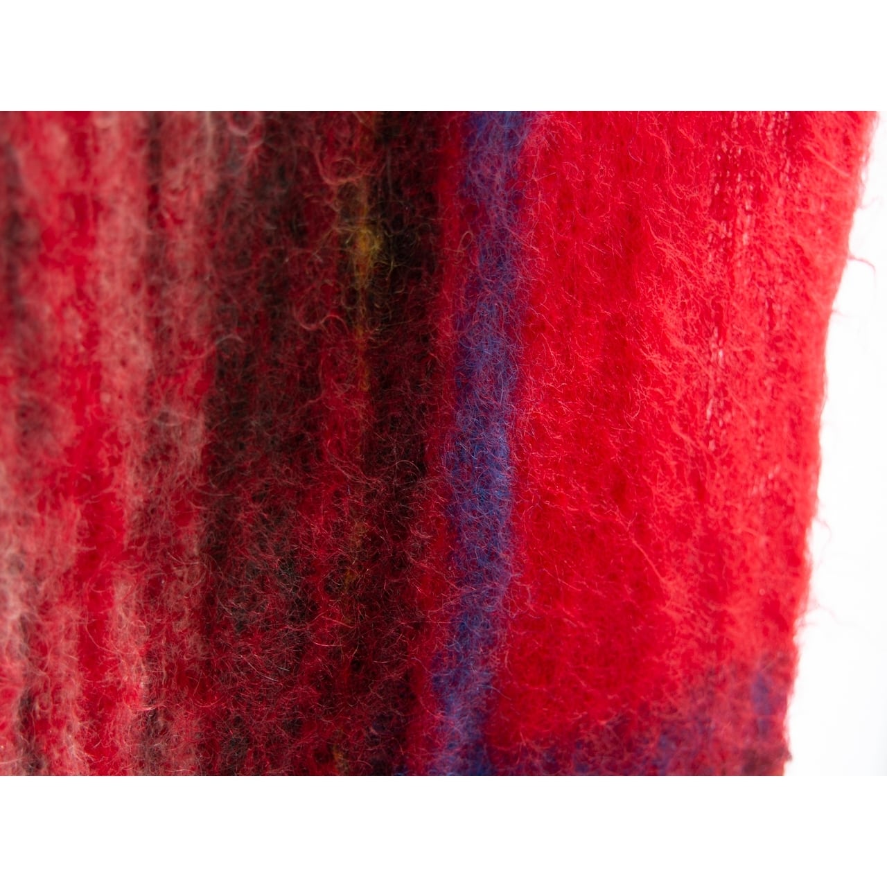 【GLEN CREE】Made in Scotland 100% Mohair Check Blanket Scarf(スコットランド製 モヘヤチェックブランケットマフラー)