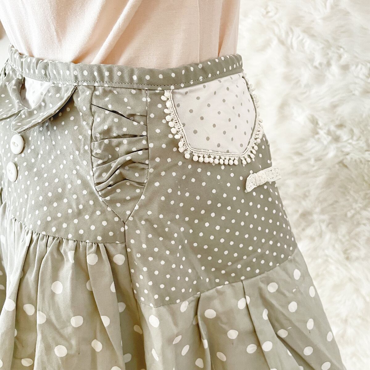 vintage dot skirt.