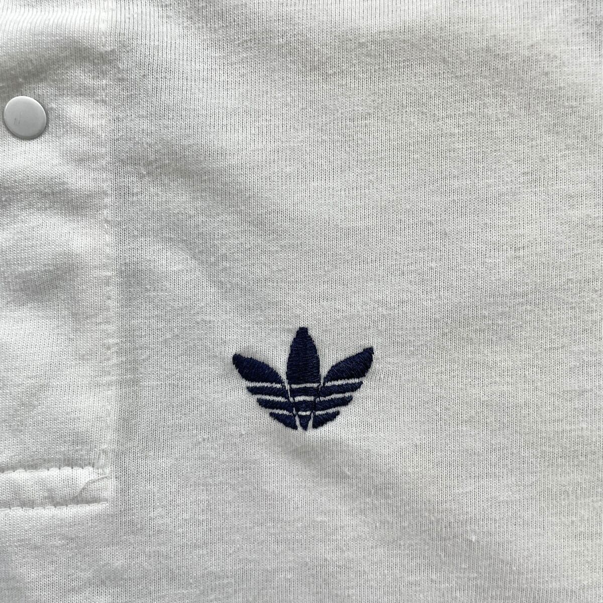 80年代 adidas アディダス トレフォイルロゴ 3本ライン ポロシャツ