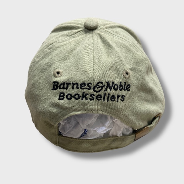 スターバックス　バーンズ&ノーブル書店　コラボ刺繍ロゴキャップ　6パネル　黄緑