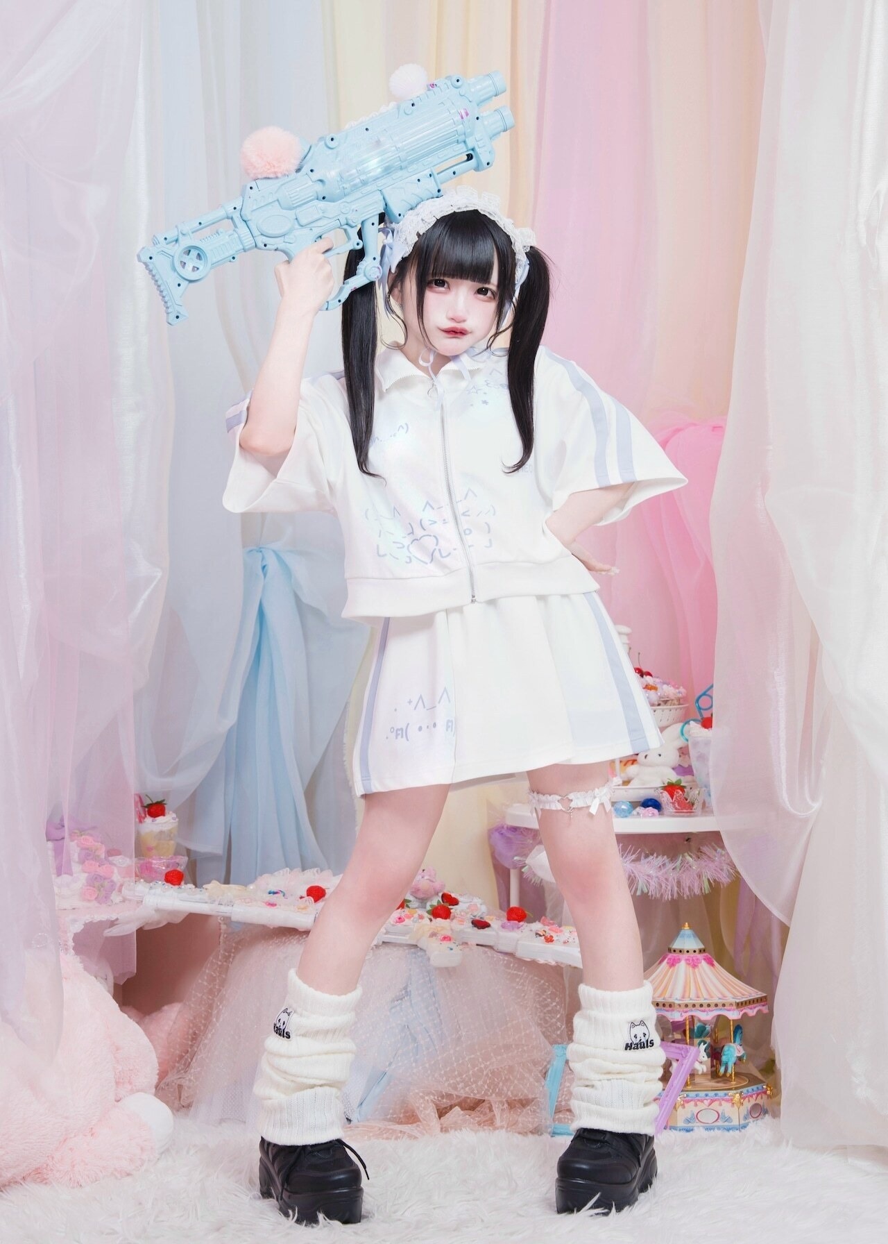 最強もこもこ♡レッグウォーマー(アイボリー)