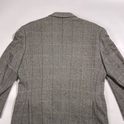 カシミヤ100% STRABELLTA ストラベルタ ヘリンボーン チェック ウール テーラード ジャケット 98 AB6 /グレー系 メンズ