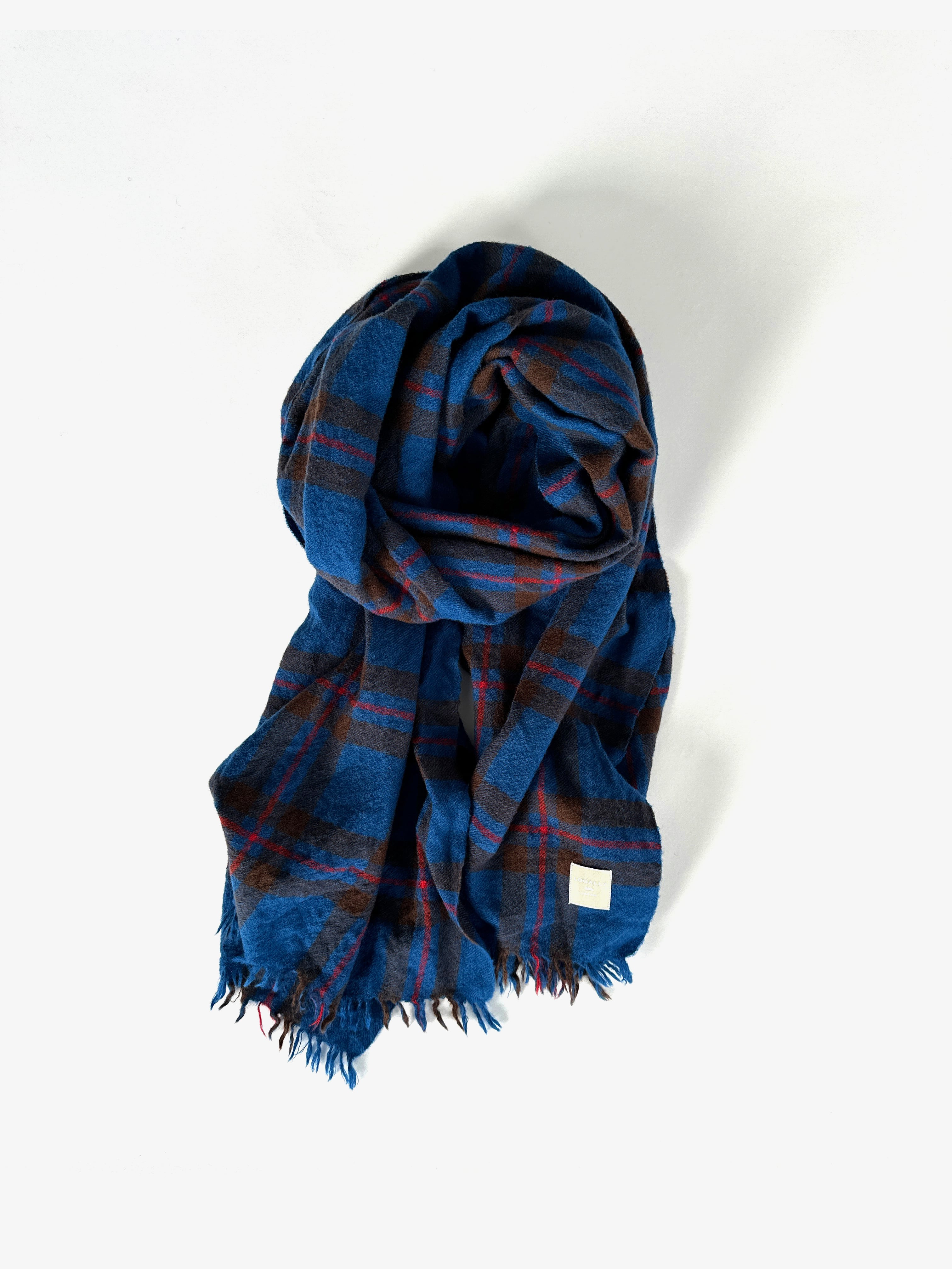 02172-1 tartancheck muffler / blue mix | LOCALLY 