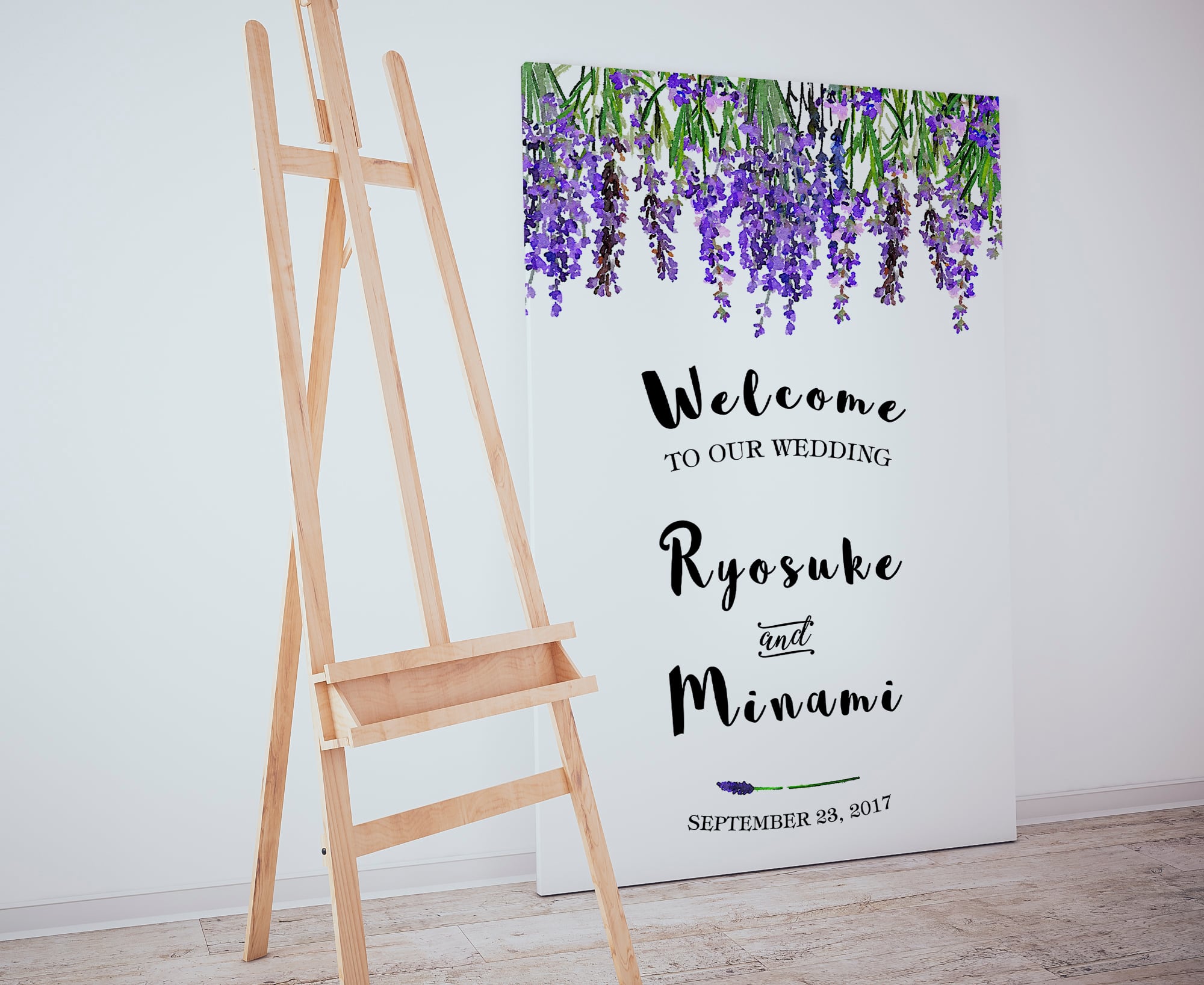 【ラベンダー】オーダーメイドウェルカムボード