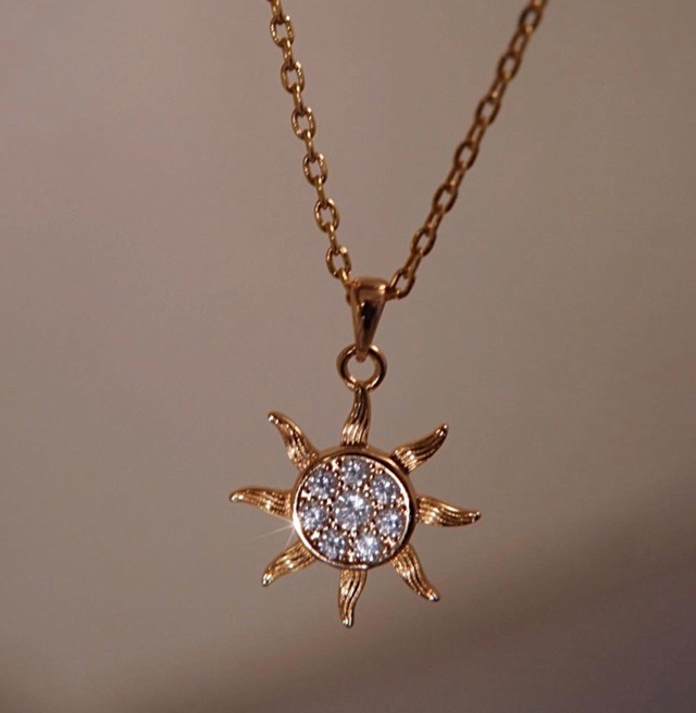sun zirconia necklace [022]