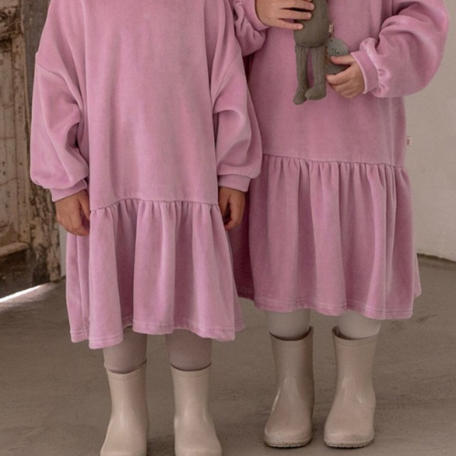 《予約》oatmeal ¨ basic velours dress