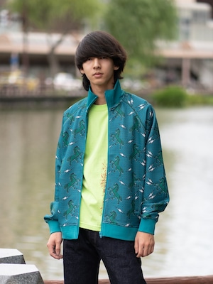 Crazy Horse Turquoise - African Print Track Jacket [C#4]