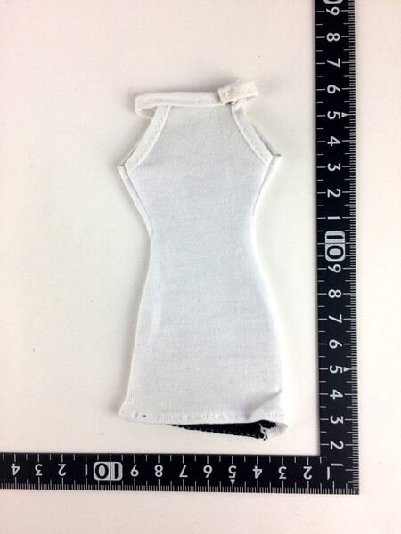 ドール服 1/6 女性用27 スパンコールドレス WHITE BLACK VG - 画像2