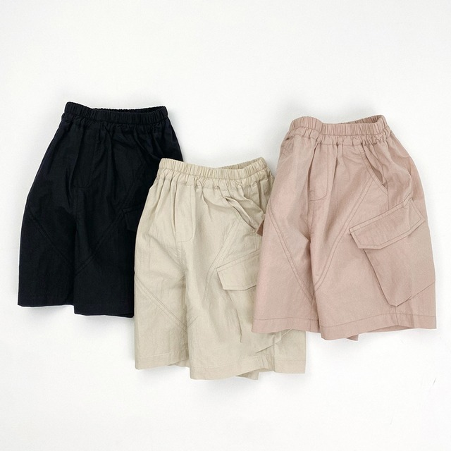 【BABY&KID】夏新作　ポケット付き無地パンツ