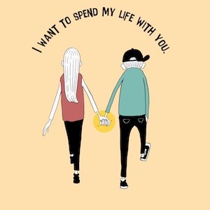 【HOMEJOE ARTWORK 】I want to spend my life  with you Tee