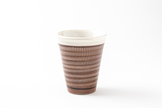 フリーカップ (茶呉須) 小石原焼　柳瀬窯