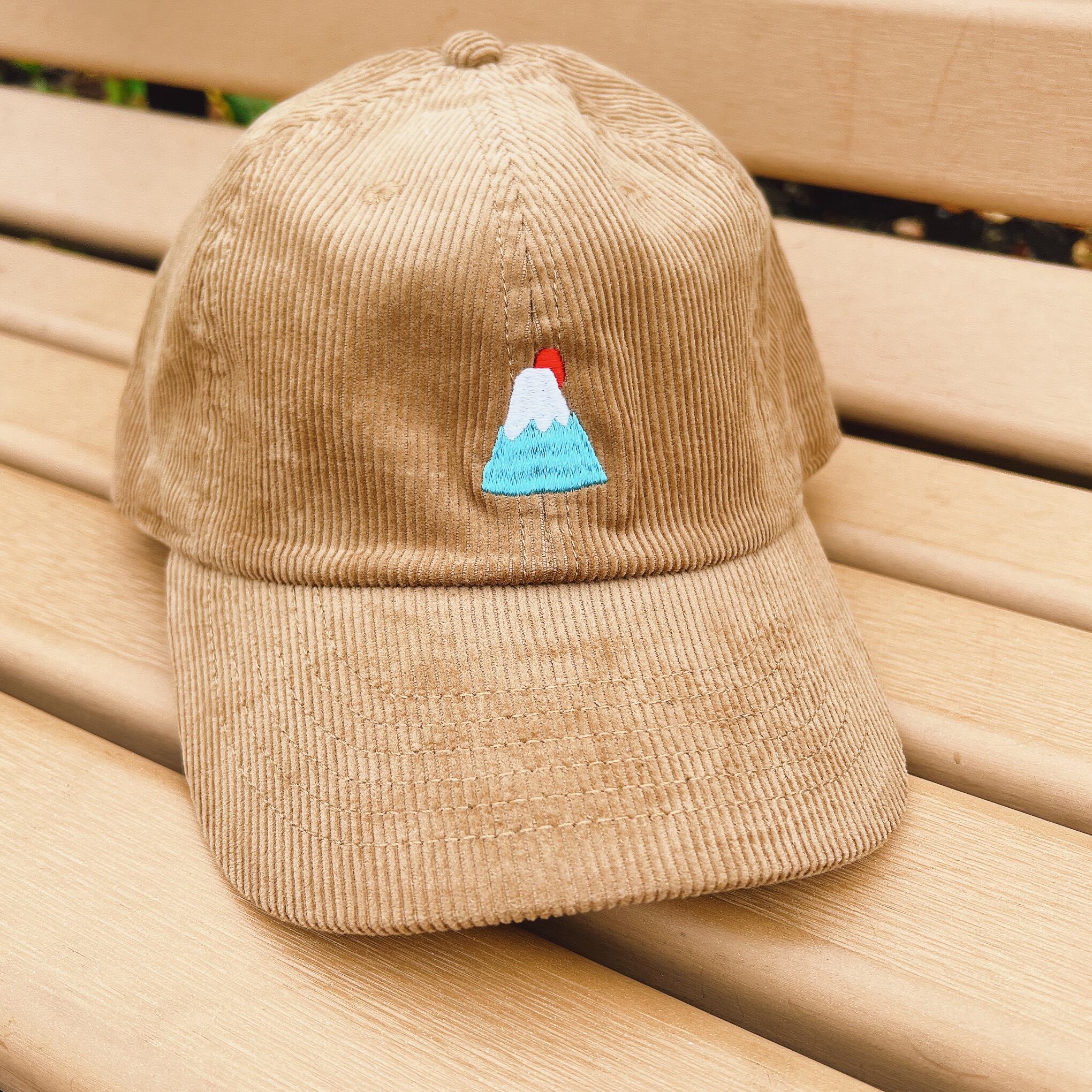 【コーデュロイキャップ】「あめだまとふじさん」タン