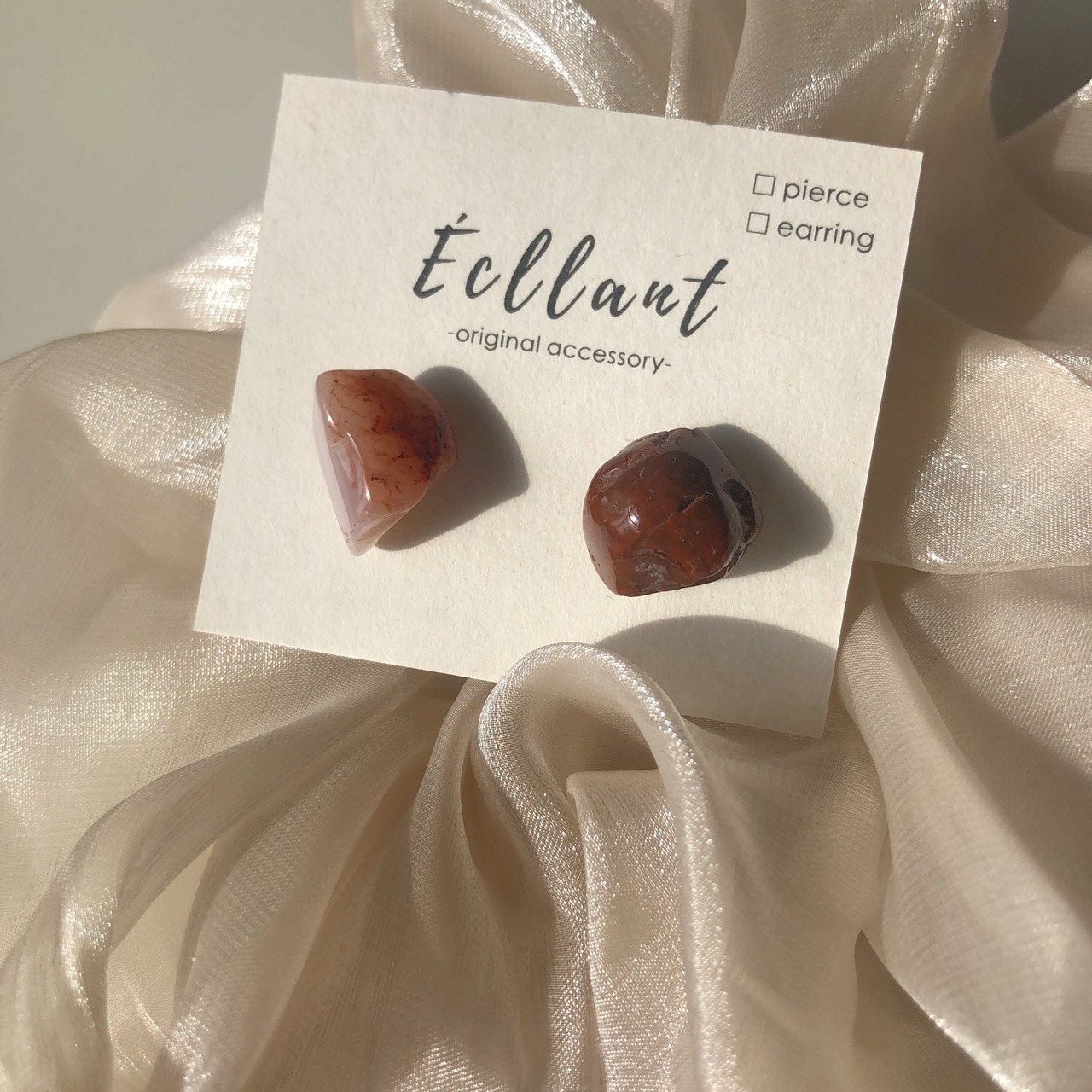 天然石 一粒ピアス