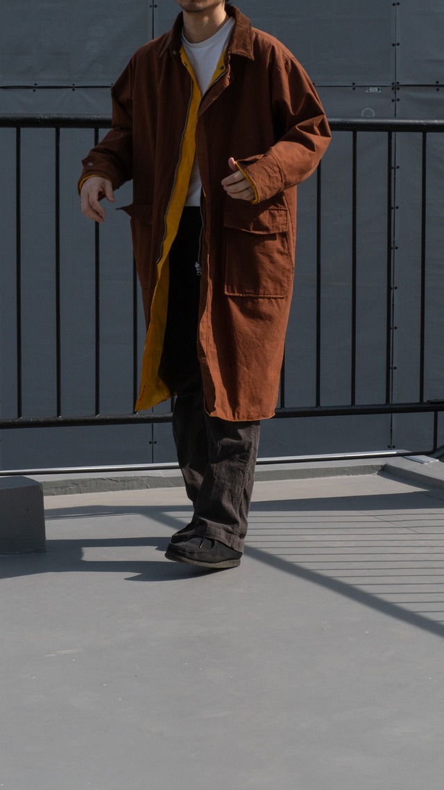 "Marlboro" '90s vintage Canvas PVC reversible coat