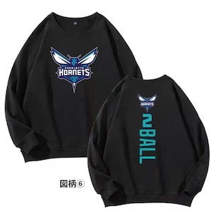 【トップス】HORNETS バスケットボールのプルオーバー 2111202058J