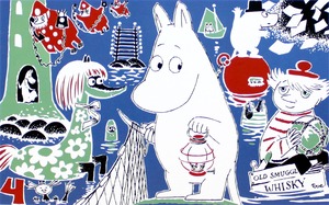 ムーミン 北欧 Putinki「ムーミントロール 4」送料無料 フレーム選択可能 展示用フック付アートポスター 絵画 インテリア アート