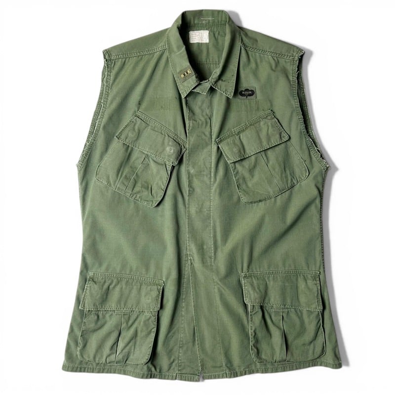 60s 70s US ARMY 米軍実物 4th ジャングルファティーグ カットオフ
