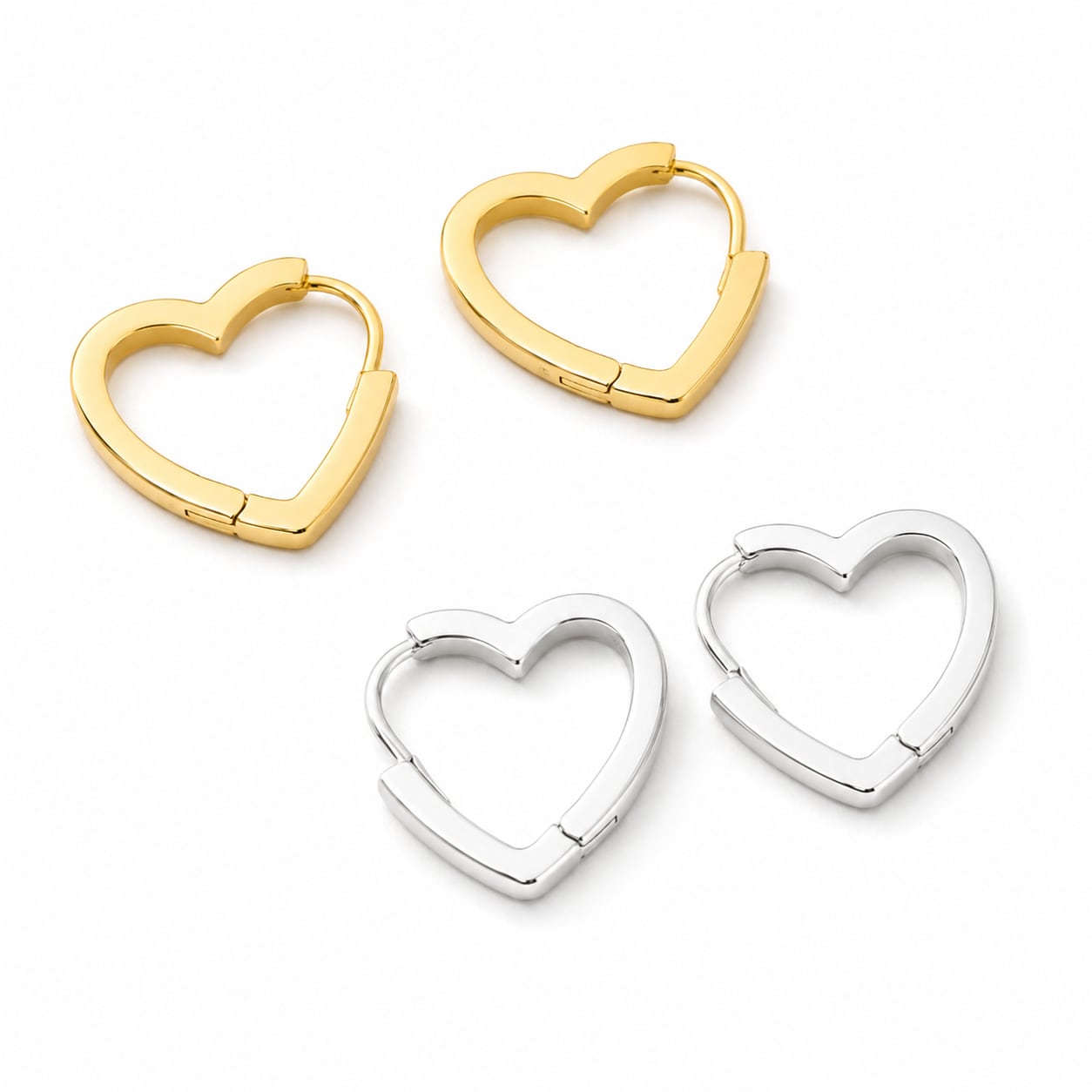 金ハート中　ブービー出品 ハートフープピアス | jewelrychaco