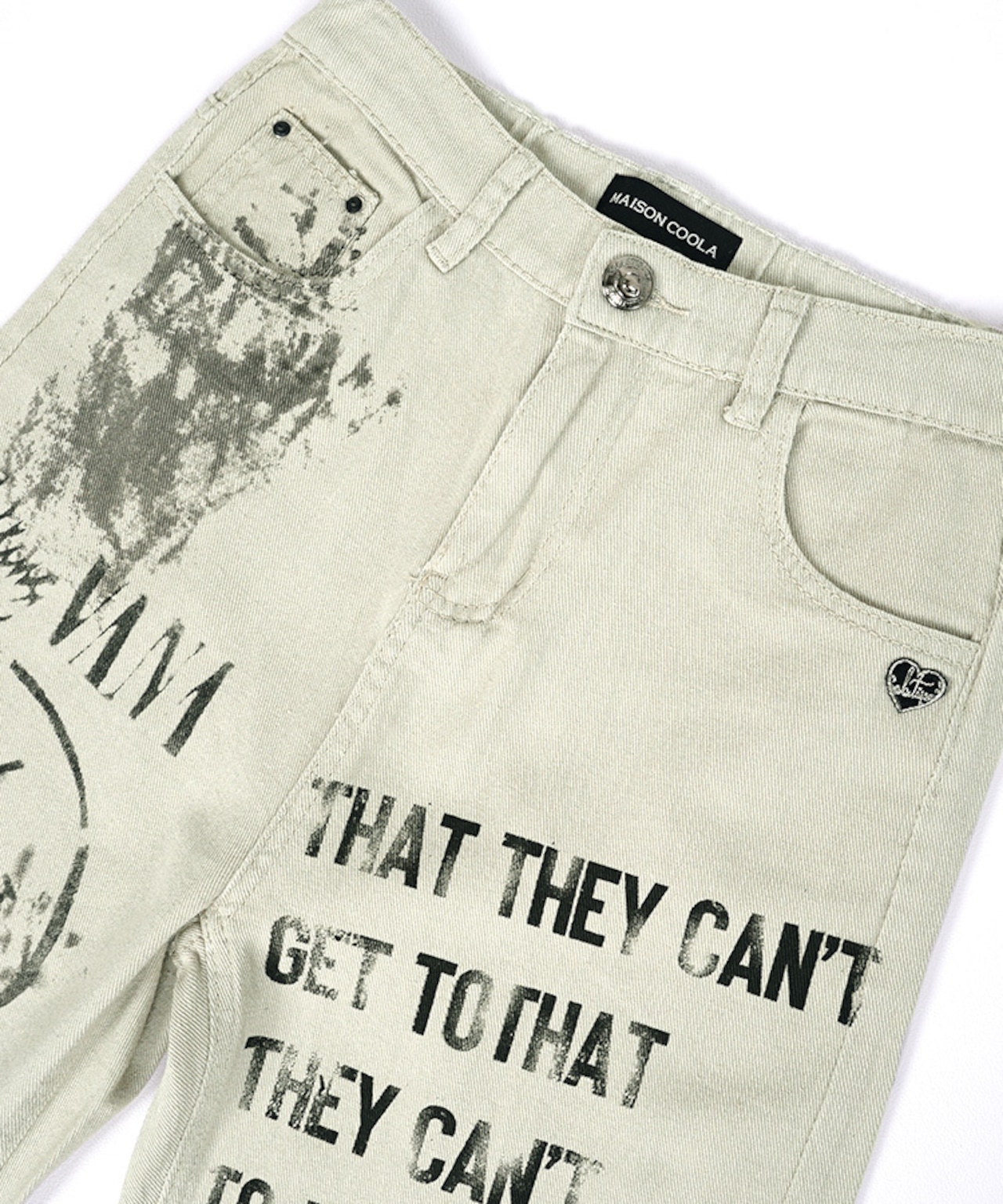 レタリングワイドデニムパンツ CQ-47014