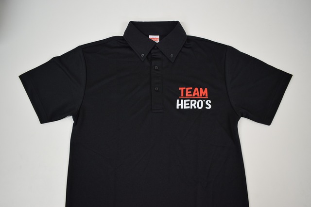 TEAM HERO'S オリジナルポロシャツ《BLACK》