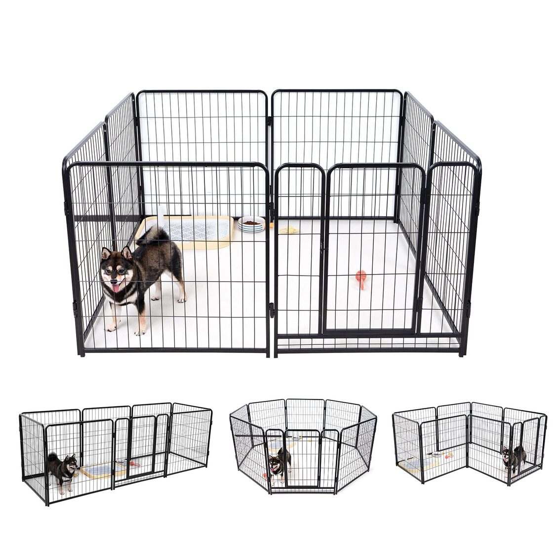 人気商品】大型犬 サークル スチール製 ペットサークル 犬用サークル 
