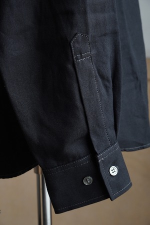 【UNION WORKS】 Work Shirt / Linen Cotton / Black