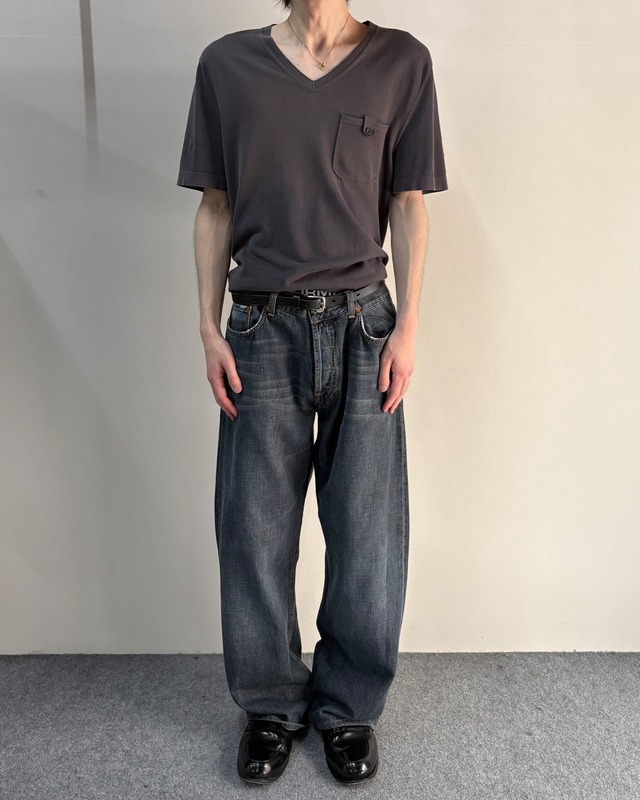 【GUCCI by Tom Ford】wide leg faded jeans