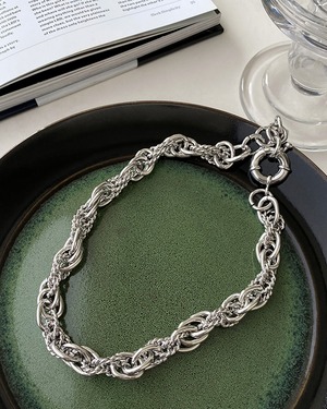 スパイラルチェーンネックレス A0621