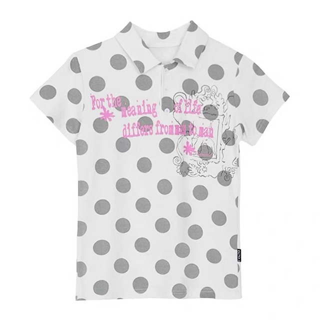 [Innomoood] Pearl Wave Colored Polo Top