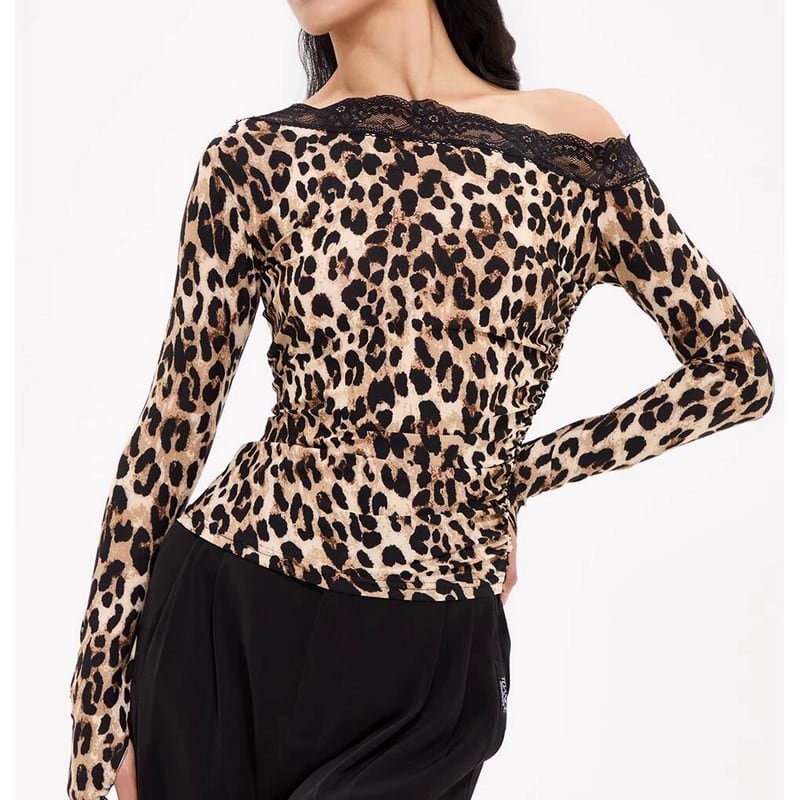 ワンショルダー レースダンストップス ds0904