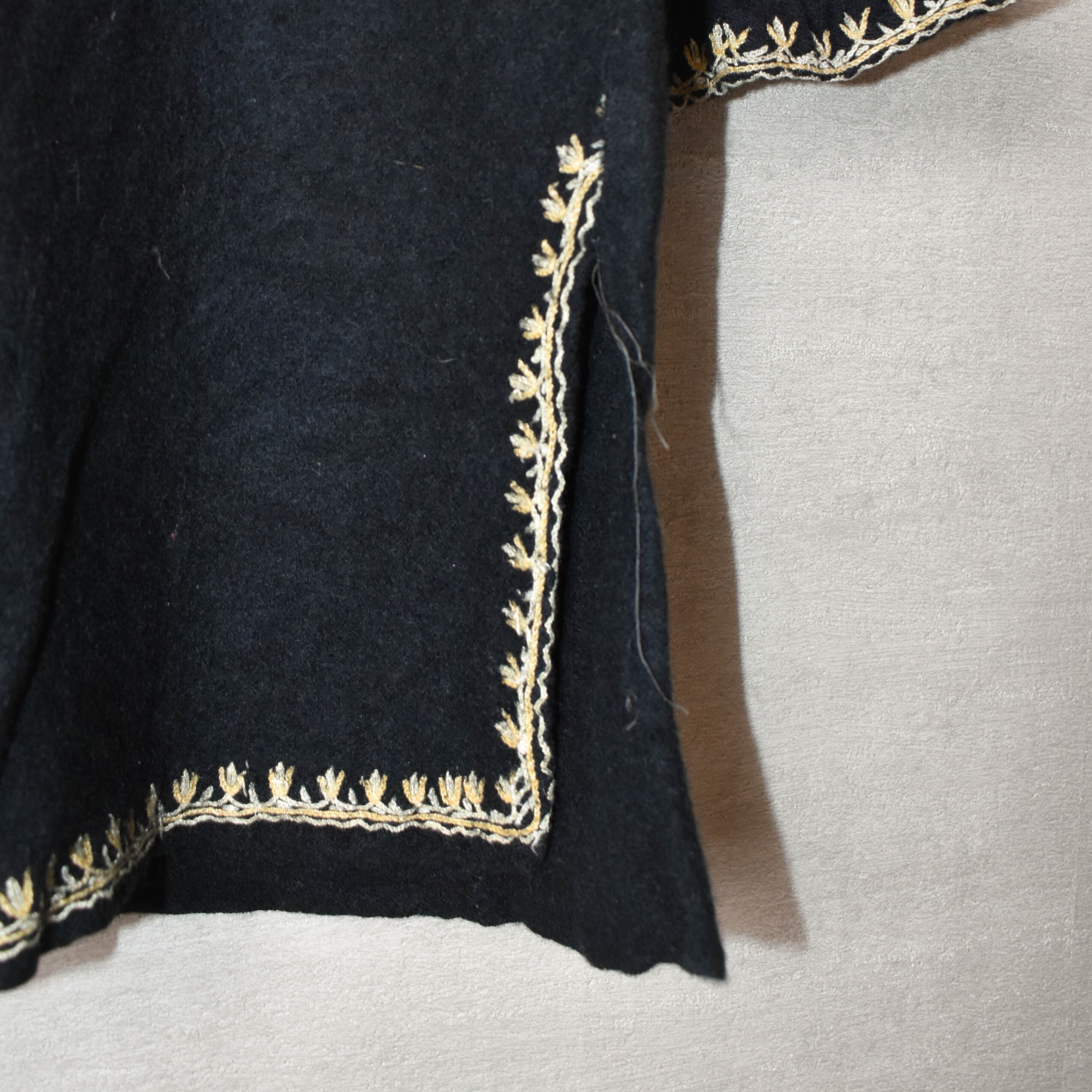 [VINTAGE] MELTON EMBROIDERY PULLOVER